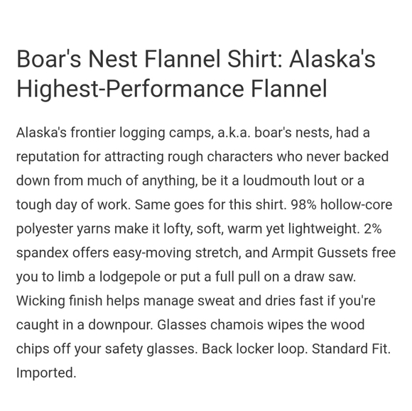 Duluth Trading Co Alaskan Hardgear Boars Nest Flannel - Picture 8 of 9